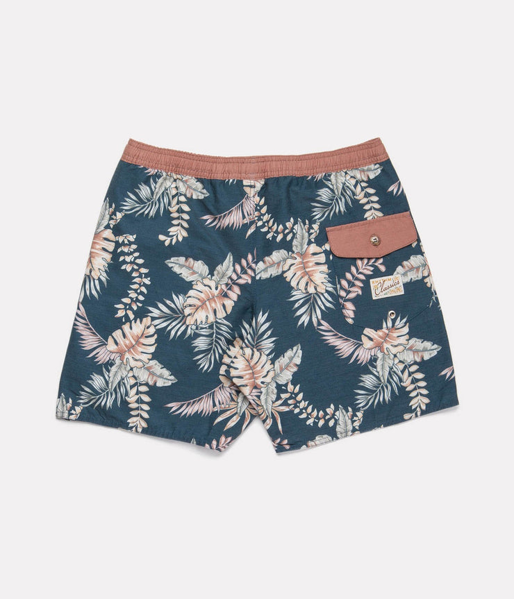 CLASSIC FLORAL BEACH SHORT NAVY