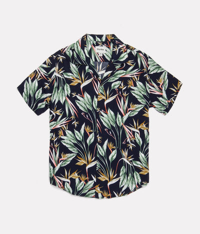 CLASSIC FLORAL SS SHIRT NAVY