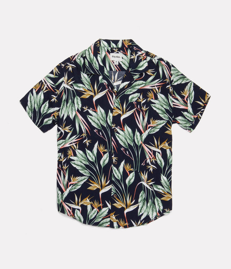 CLASSIC FLORAL SS SHIRT NAVY