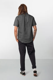 RHYTHM APARTMENT SS SHIRT CHARCOAL MODEL BACK