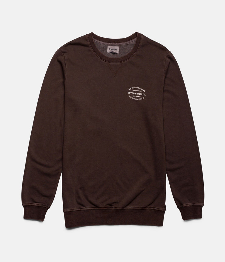 WASHED OUT PULLOVER VINTAGE BROWN