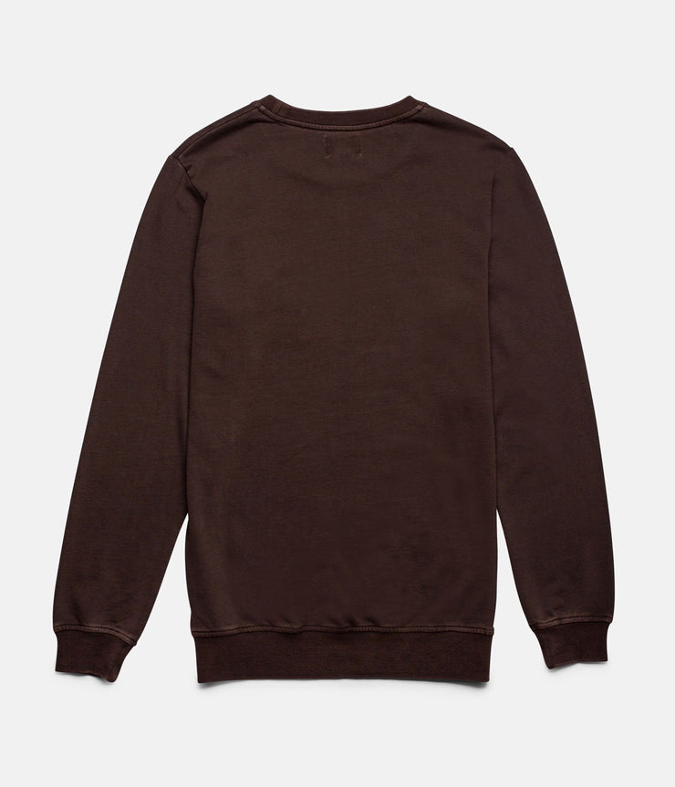 WASHED OUT PULLOVER VINTAGE BROWN