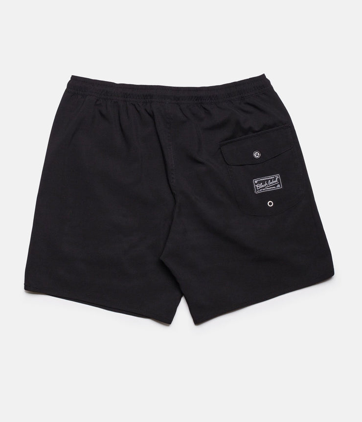 BLACK LABEL BEACH SHORT BLACK