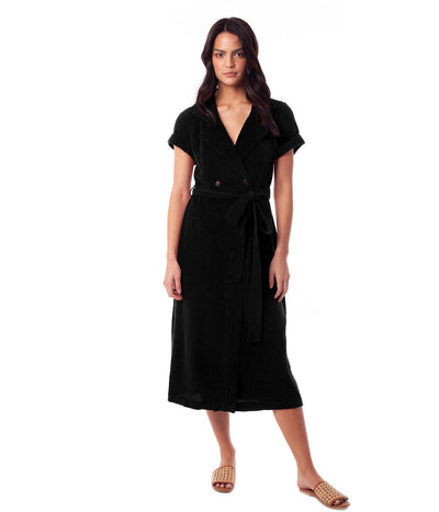 CAMILLE WRAP DRESS BLACK