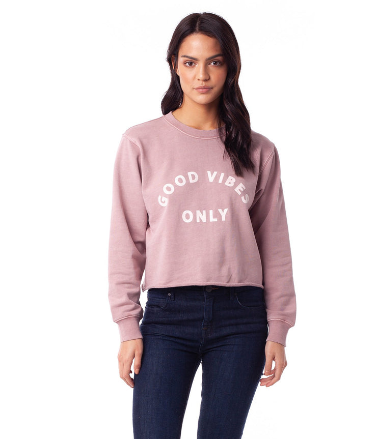 GOOD VIBES PULLOVER MAUVE