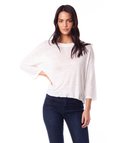 SUNSHINE LONG SLEEVE TEE WHITE