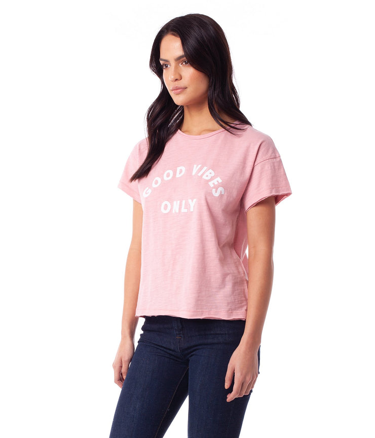 GOOD VIBES TEE MAUVE