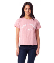 GOOD VIBES TEE MAUVE