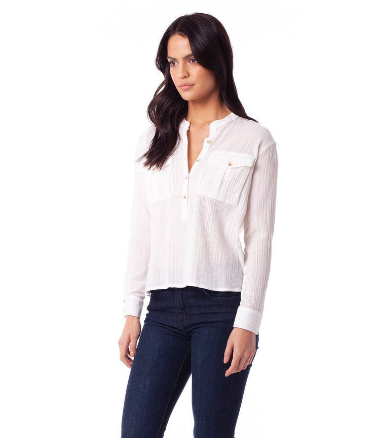 NOUMEA L/S TOP WHITE