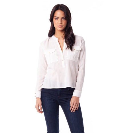 NOUMEA L/S TOP WHITE