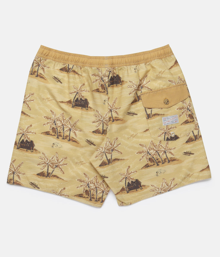 HONOLULU BEACH SHORT SUNSET YELLOW