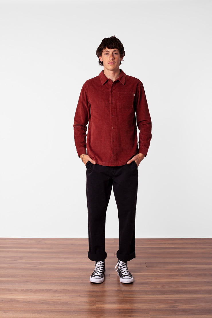 CORDUROY LS SHIRT OCHRE