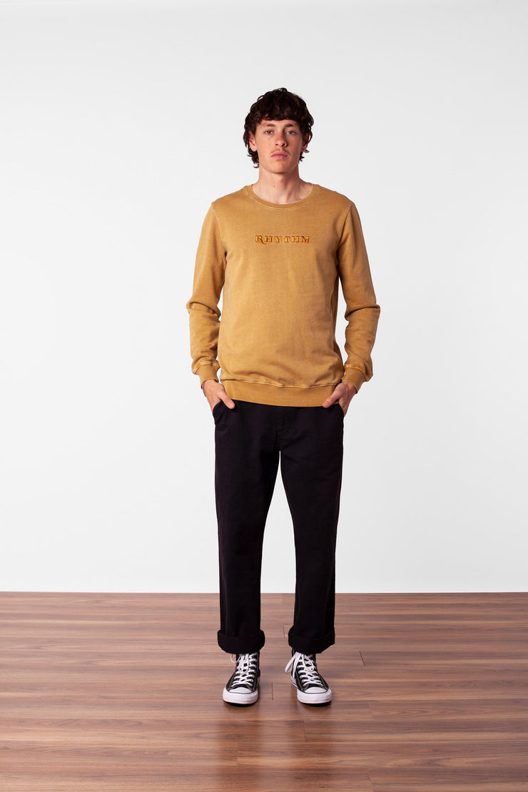 WASHED OUT PULLOVER FADED SEAWEED
