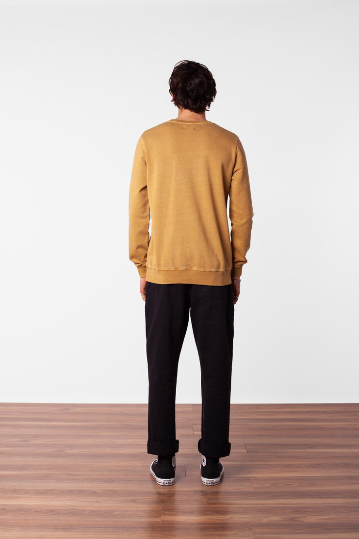 WASHED OUT PULLOVER FADED SEAWEED