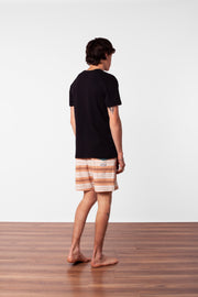 COASTAL STRIPE BEACH SHORT CLAY