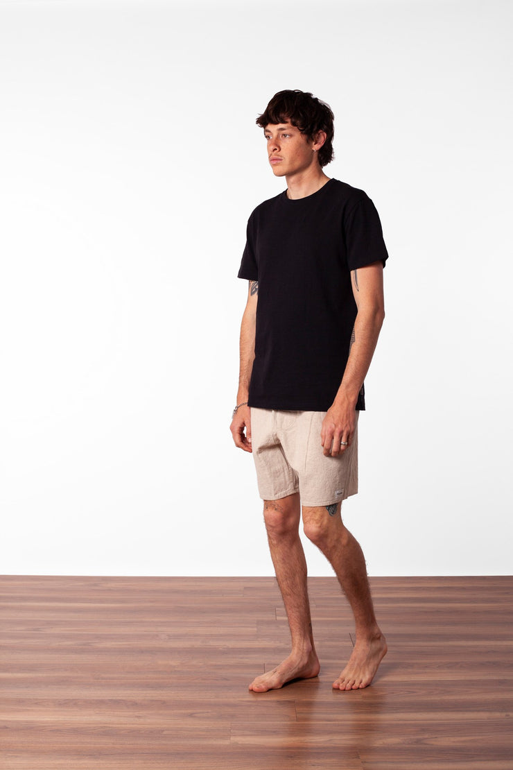 PREMIUM LINEN T-SHIRT BLACK