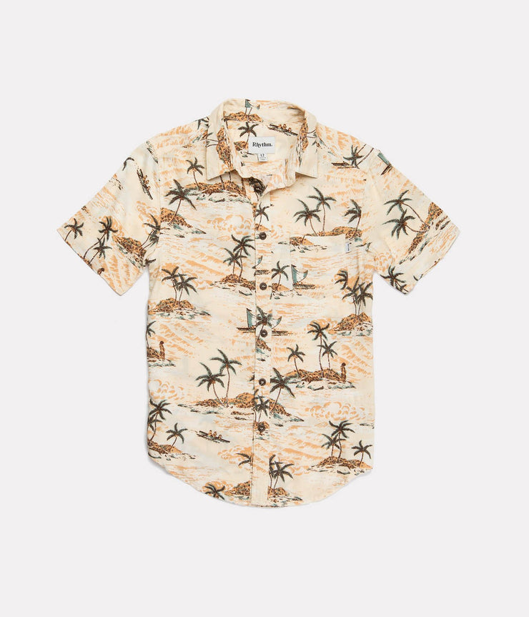 BOYS WIAMEA SS SHIRT MACADAMIA