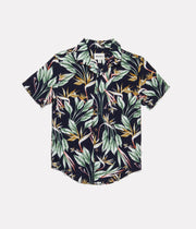 BOYS CLASSIC FLORAL SS SHIRT NAVY