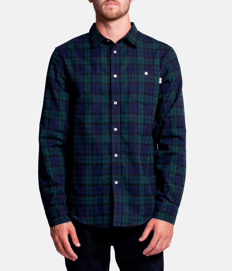 BRIGHTON LS SHIRT  NAVY / GREEN