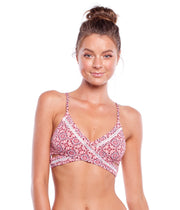 CENTURY WRAP TOP ROSE