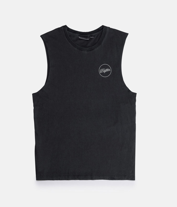 CIRCLE TANK BLACK WASH