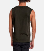 CIRCLE TANK OLIVE WASH