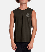 CIRCLE TANK OLIVE WASH