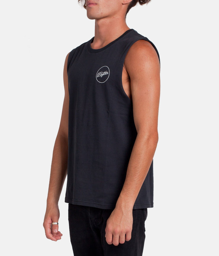 CIRCLE TANK BLACK WASH