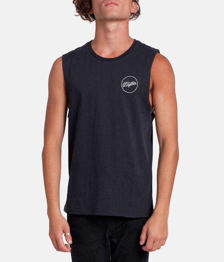 CIRCLE TANK BLACK WASH