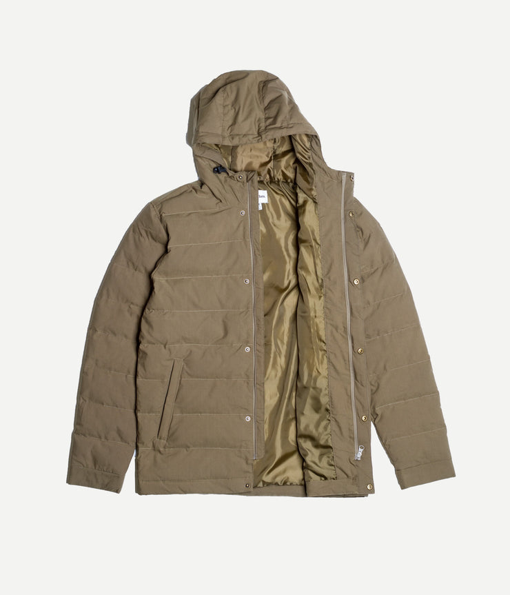 HOODED PUFF JACKET OLIVE