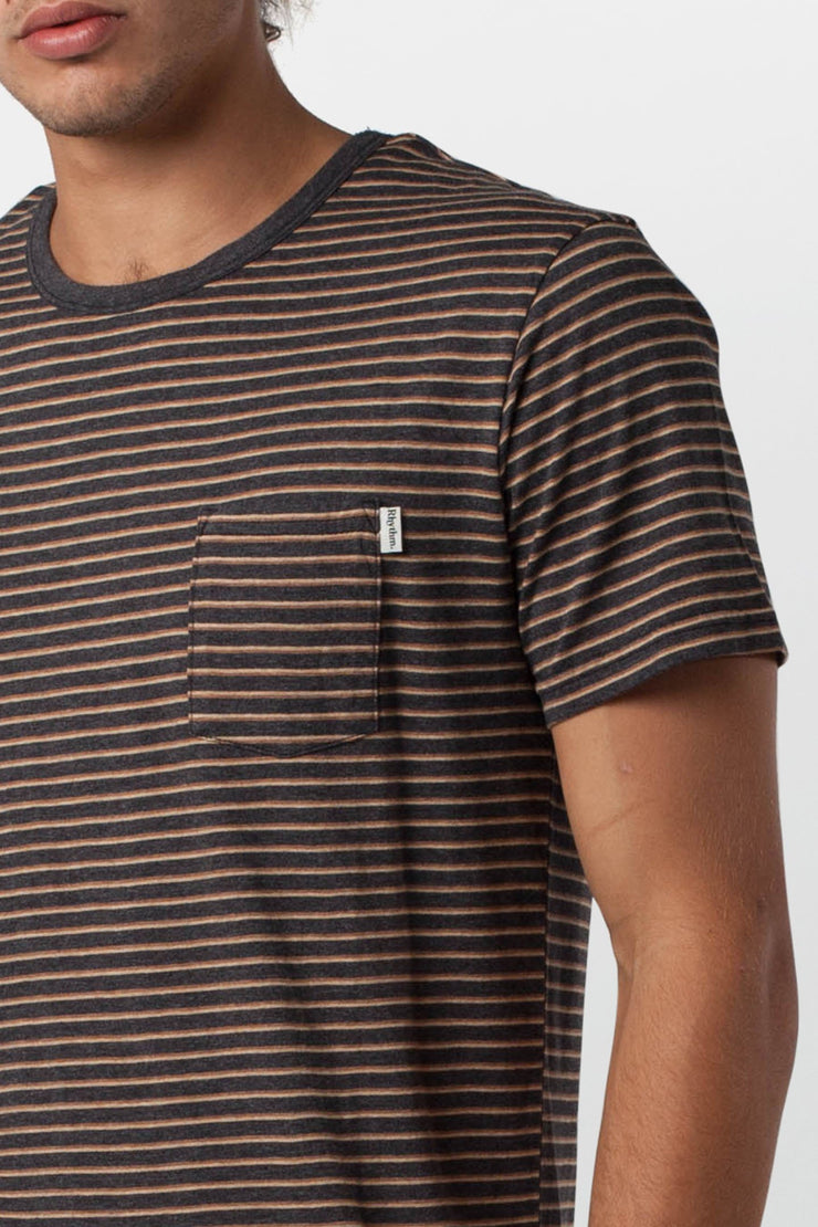 EVERYDAY STRIPE T-SHIRT CHARCOAL