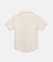 VACATION STRIPE BOYS SS SHIRT NATURAL WHITE