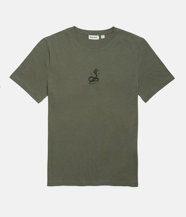 Rhythm Desert Snake T-Shirt Olive Front
