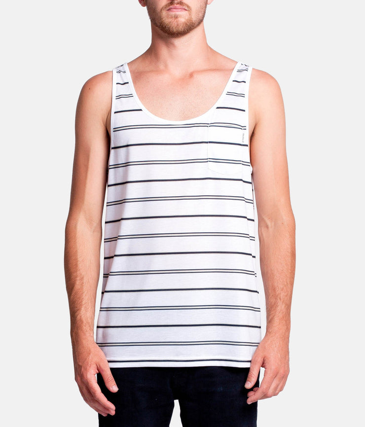 EVERYDAY STRIPE SINGLET NAVY