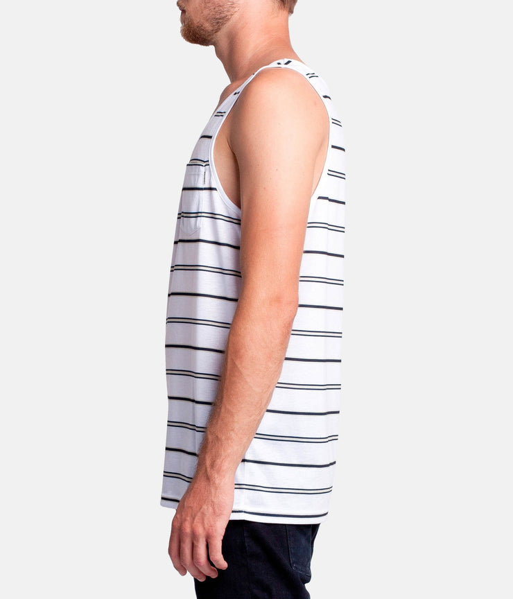 EVERYDAY STRIPE SINGLET NAVY