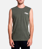 FLOW TANK  OLIVE WASH