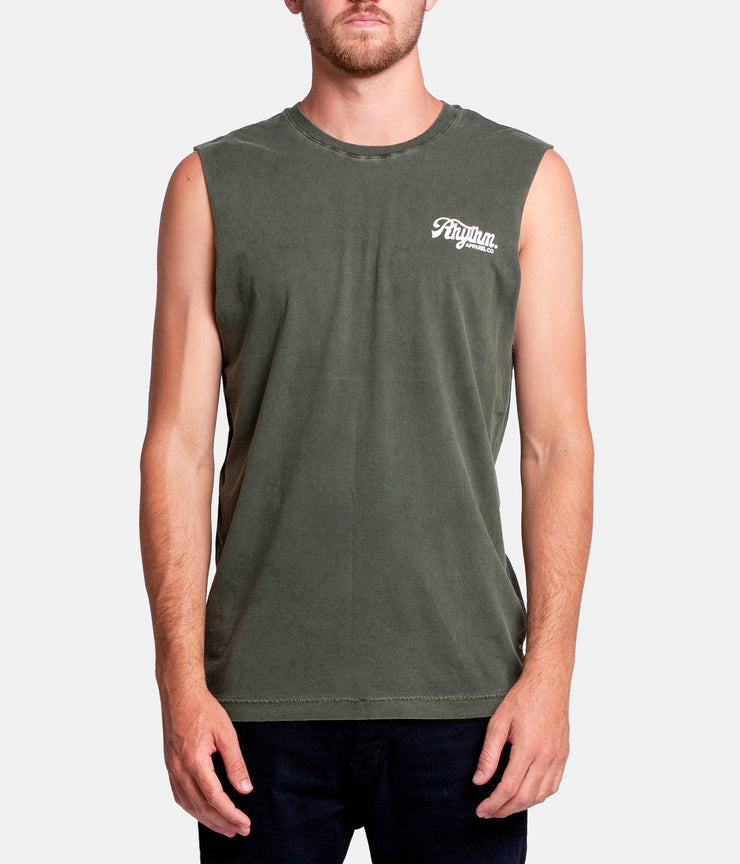 FLOW TANK  OLIVE WASH
