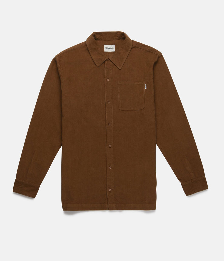 CORDUROY LS SHIRT ALMOND