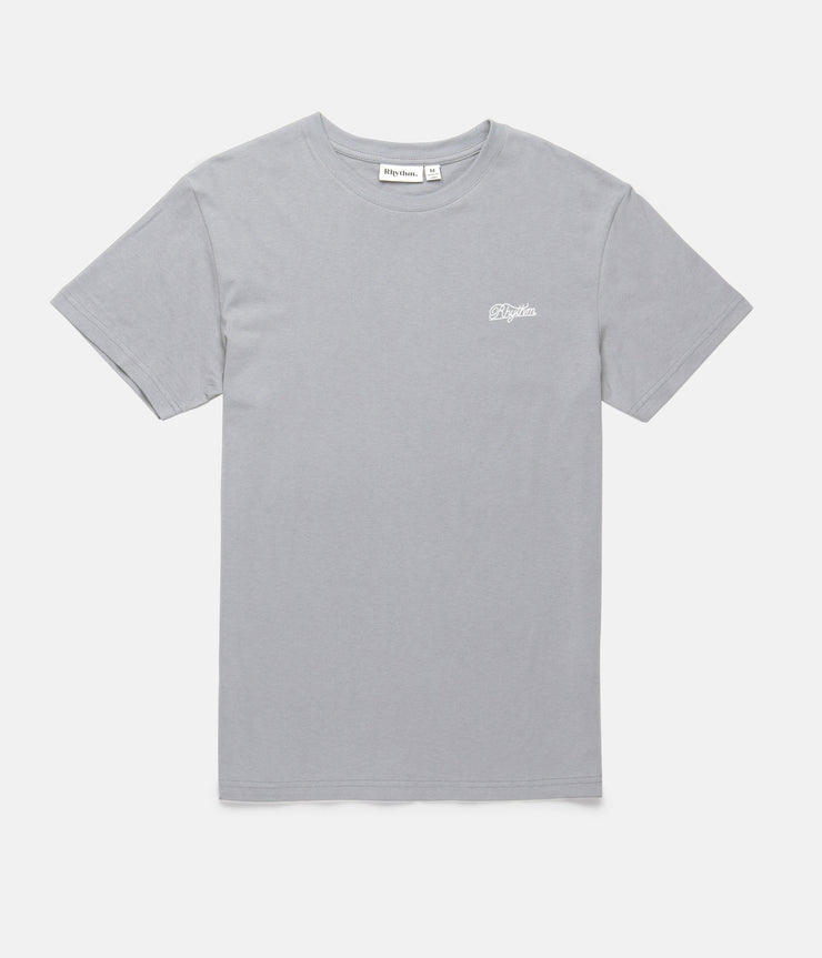 SCRIPT T-SHIRT STONE BLUE