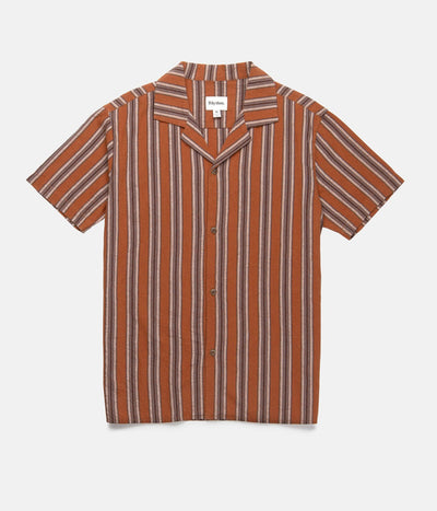 VACATION STRIPE SS SHIRT ALMOND