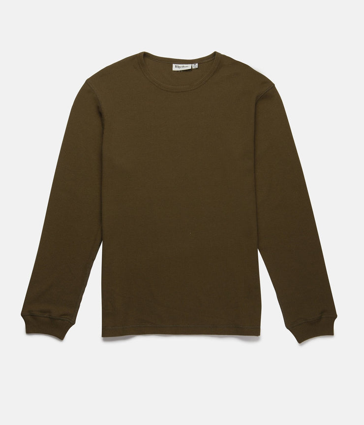 WAFFLE LS SHIRT OLIVE