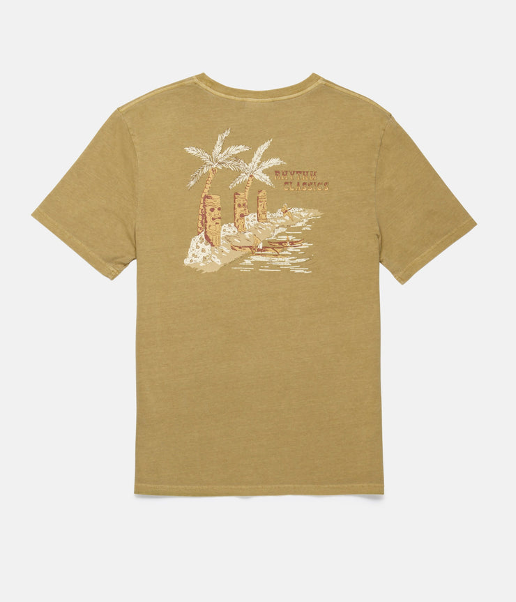 TIKI BAY T-SHIRT WASHED SEAWEED