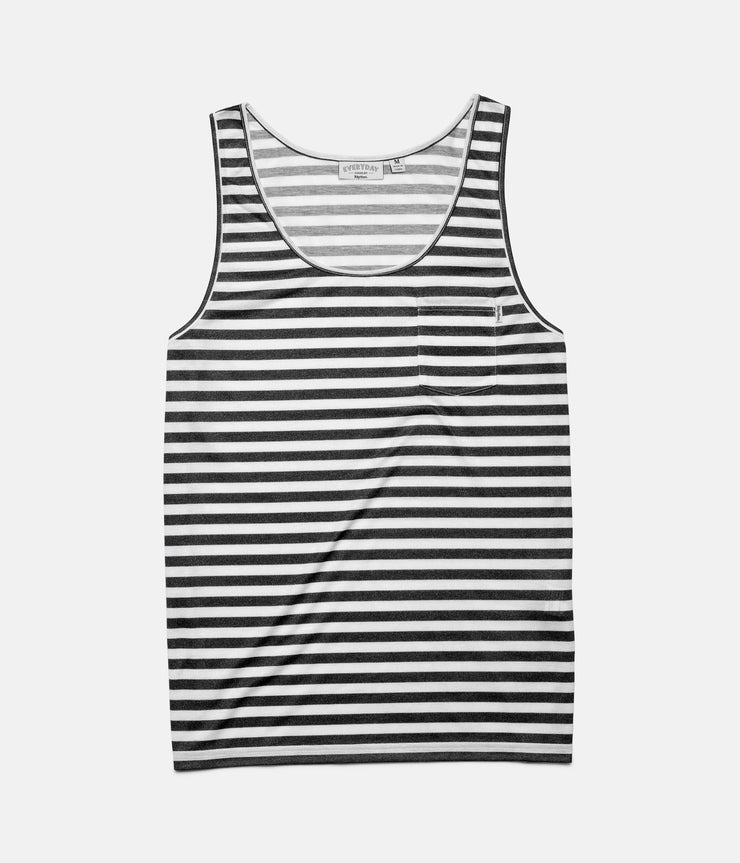 EVERYDAY STRIPE SINGLET CLASSIC CHARCOAL