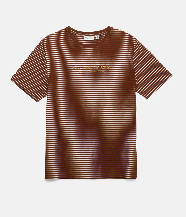 STUDIO STRIPE T-SHIRT TOBACCO