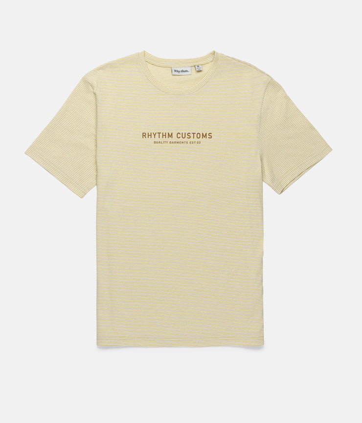 STUDIO STRIPE T-SHIRT FADED YELLOW