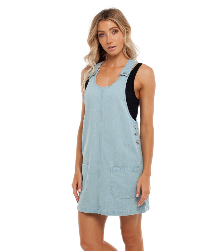 DAYBREAK PINAFORE DRESS DENIM