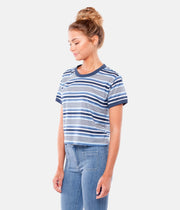STROKES CROP TOP BLUE