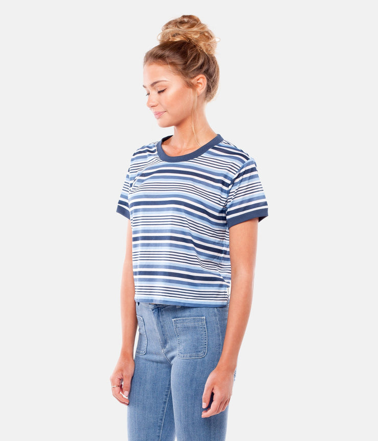 STROKES CROP TOP BLUE
