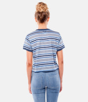 STROKES CROP TOP BLUE