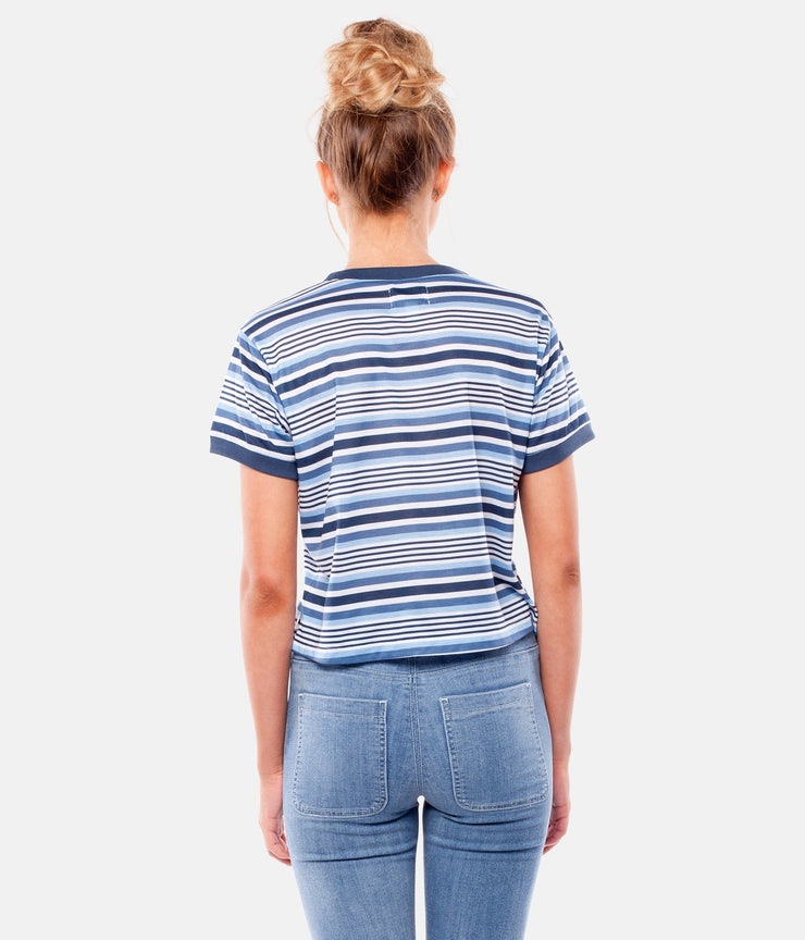 STROKES CROP TOP BLUE